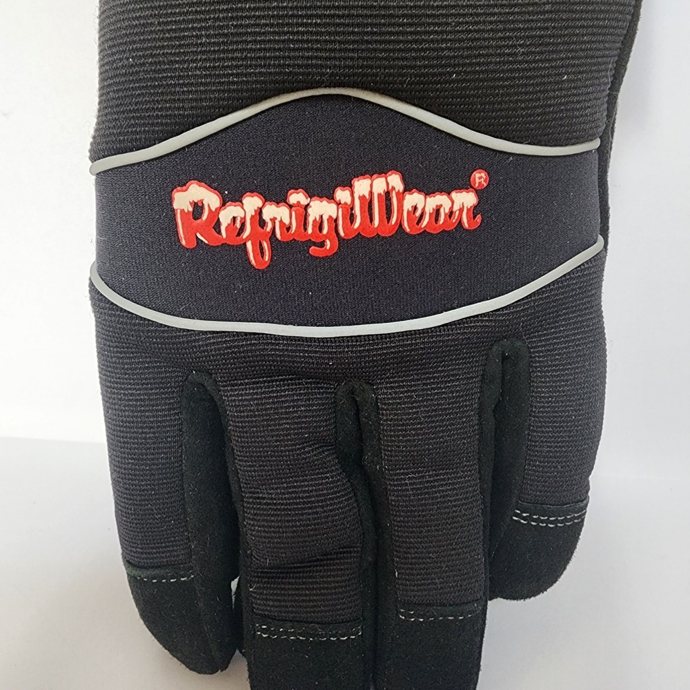 RefrigiWear HydroGuard Waterproof Insulated Leather Palm Work Gloves Black NEW - Picture 2 of 9